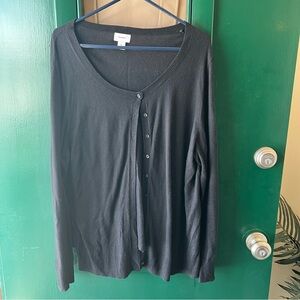 Old Navy Charcoal Knit Pullover Stretchy Cardigan